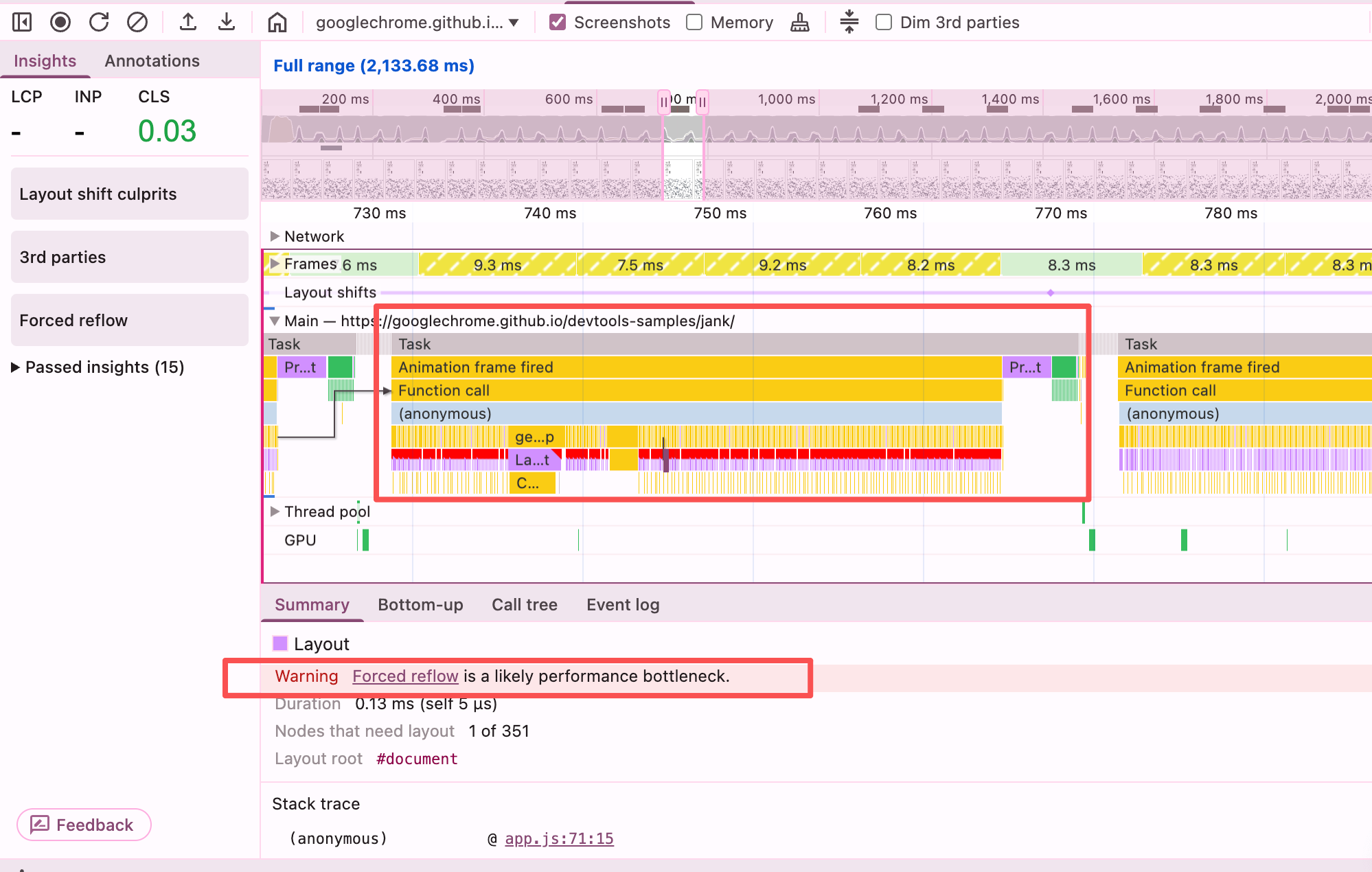 未优化时触发的强制回流